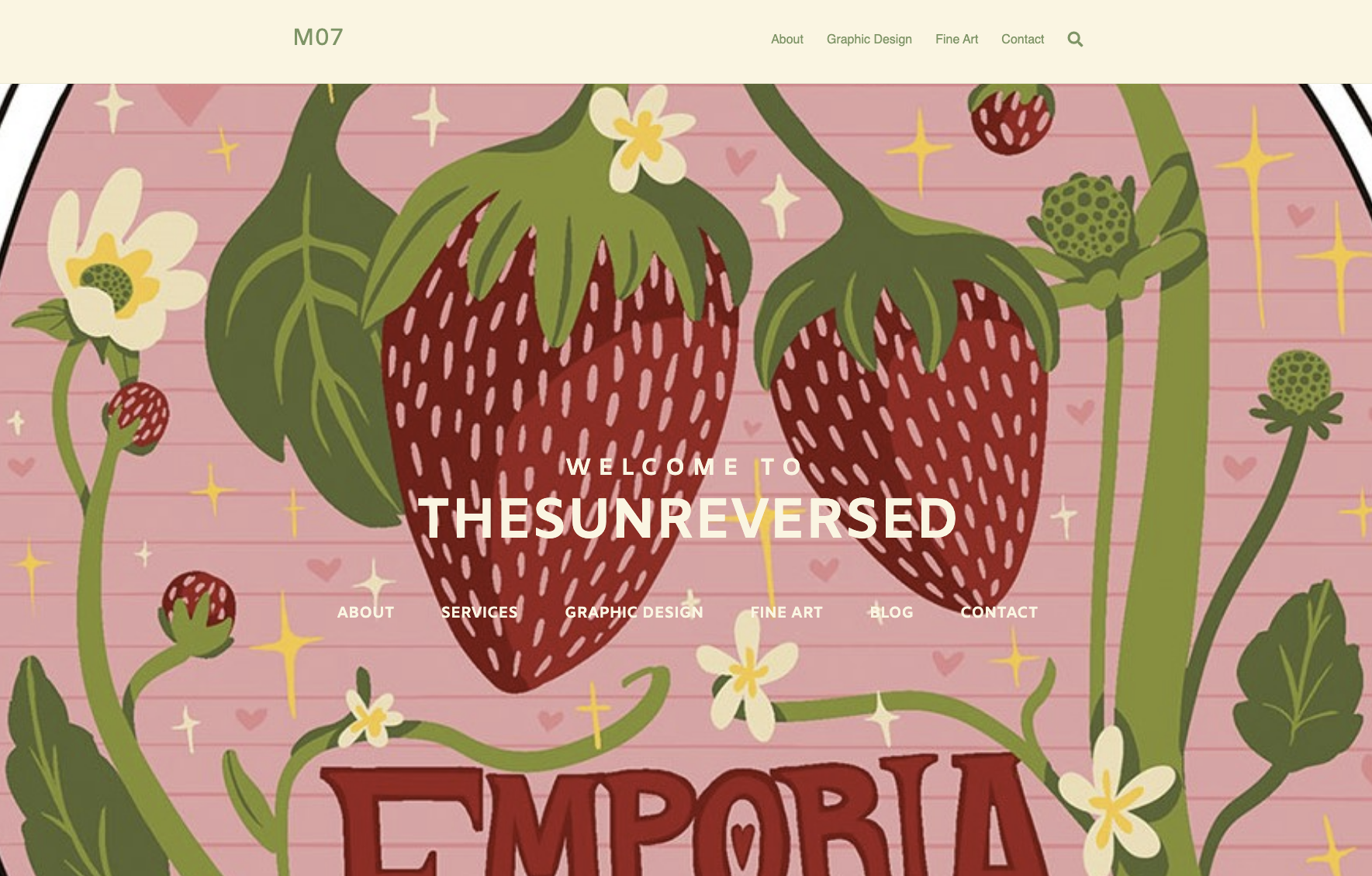 The homepage of Kring's website