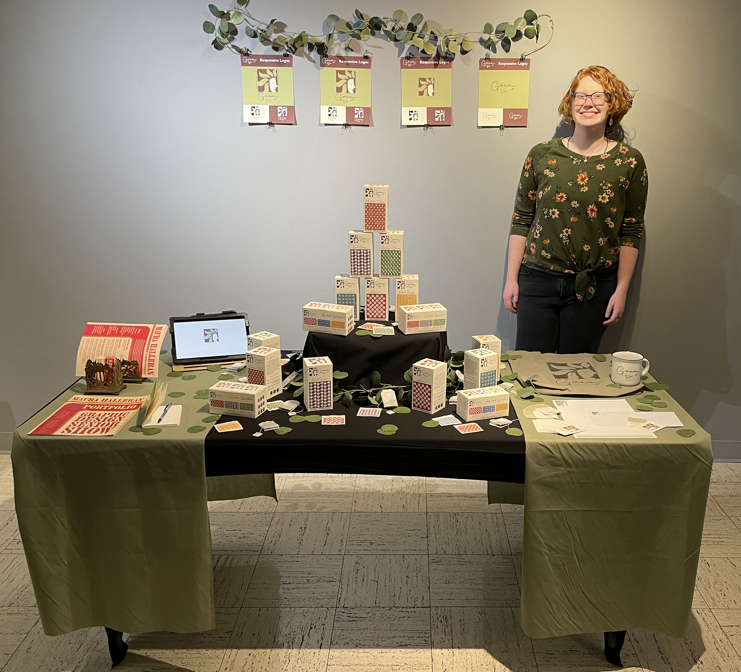 A photo of Halleran at her Senior Show