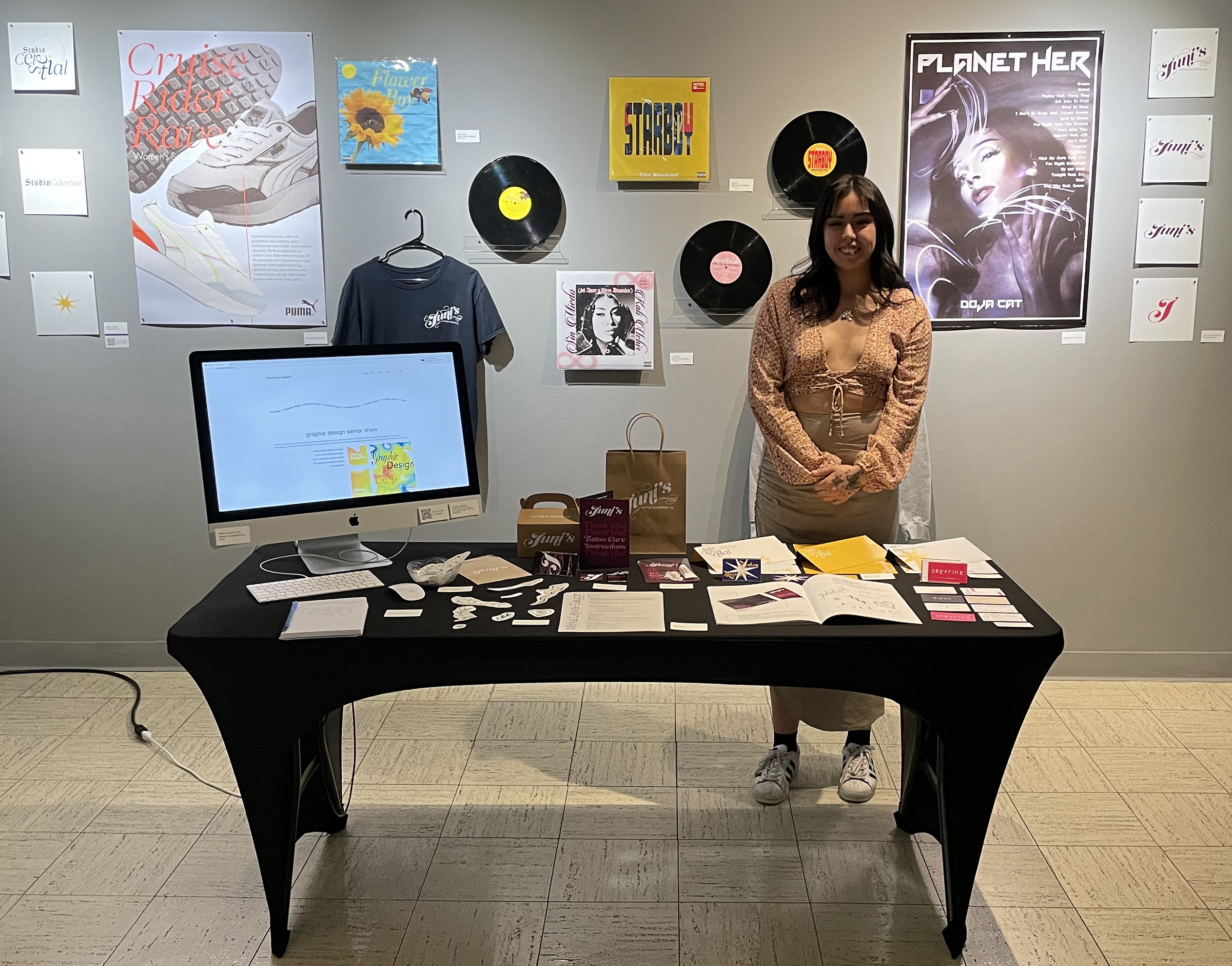 A photo of Leyva at her senior show